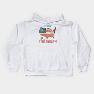 Livin' the dream USA Kids Hoodie